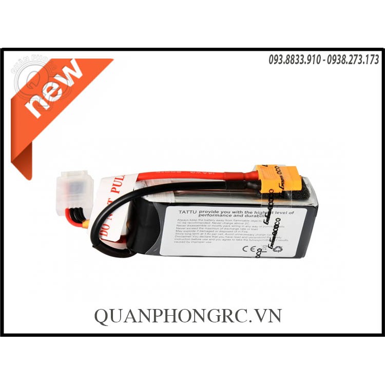 Pin Tattu 2300mAh 3S 45C 11.1V LiPo Battery XT60 Plug