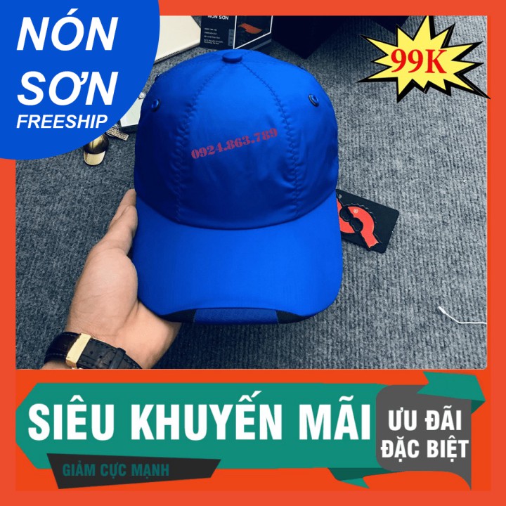 Nón Sơn Giá Xưởng màu Xanh Dương ( full tem 7 màu + logo dập chìm S )