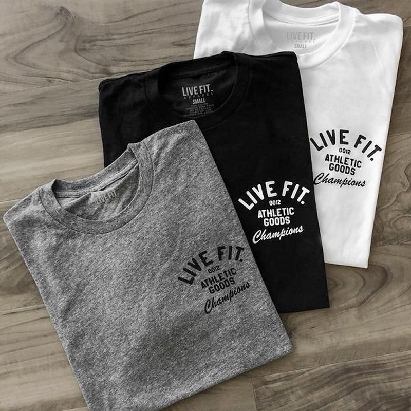 Áo thun cotton ngắn tay thoáng khí thời trang nam phong cách thể thao