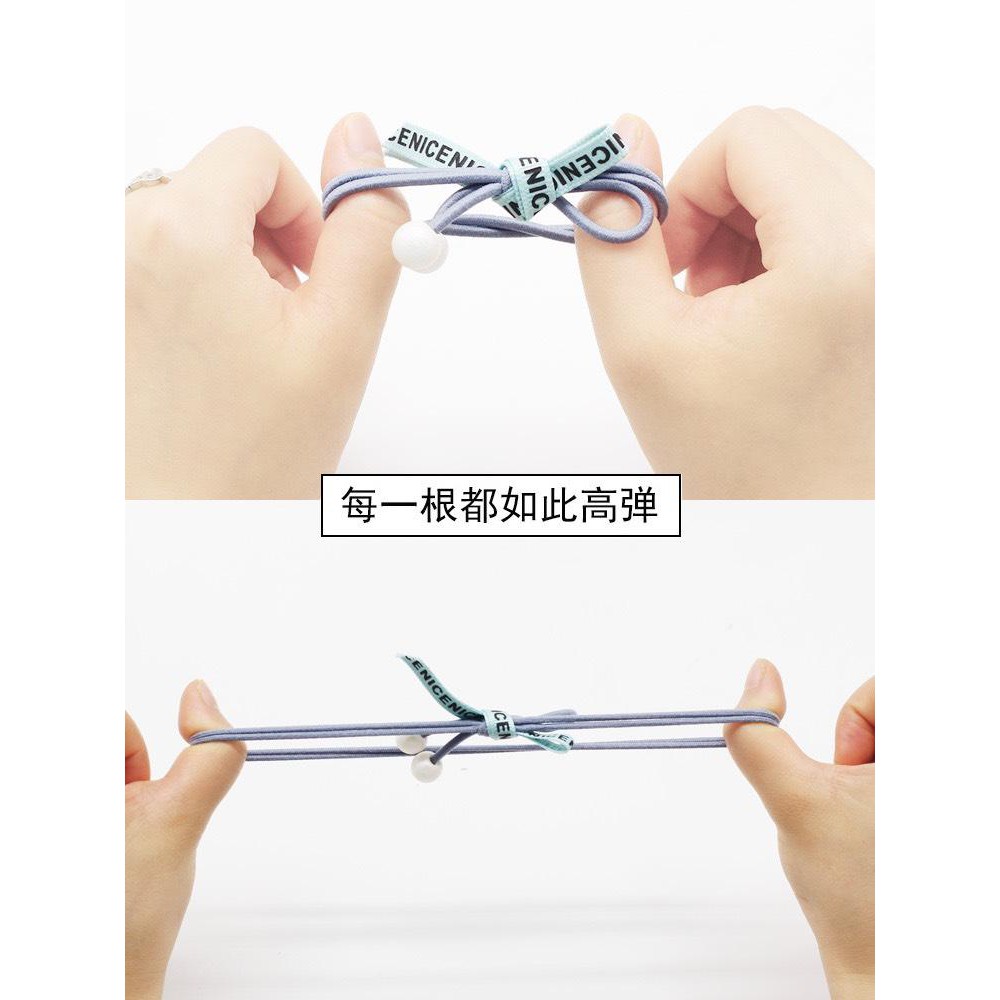 Set 12 Dây Cột Tóc Buộc Tóc Gân Hàn Quốc Nhiều Chi Tiết Màu Ngẫu Nhiên