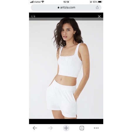 BEUCLOSET - Áo crop nhún ngực hai dây