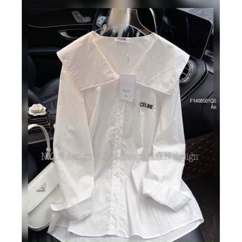 Áo sơ mi trắng kiểu nữ dài tay form rộng phong cách ulzzang mẫu mới