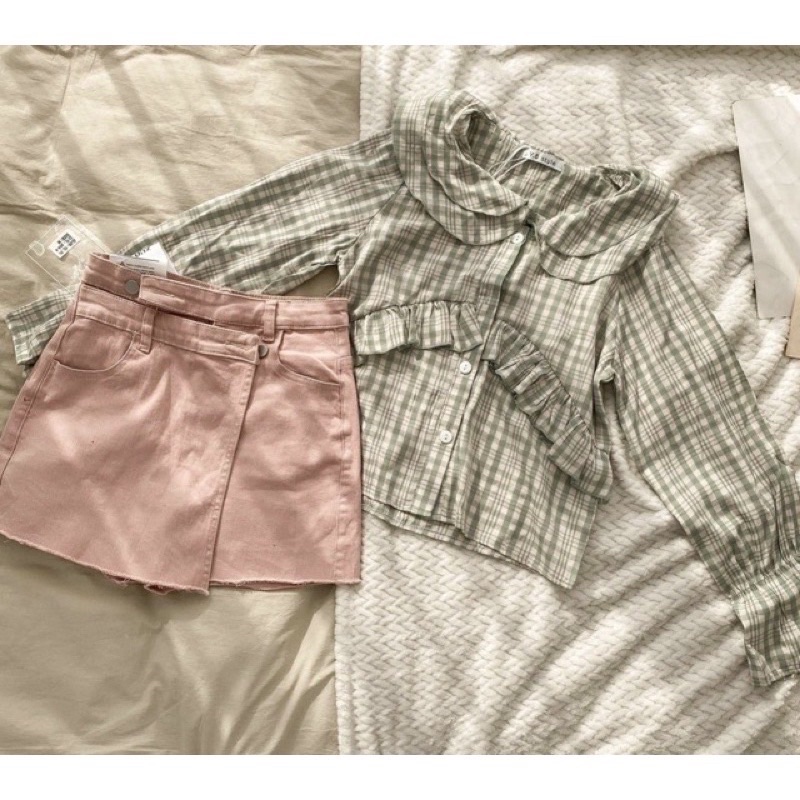 QUẦN GIẢ VÁY HỒNG PASTEL