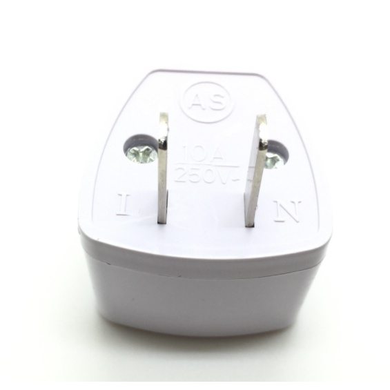 Ổ Chuyển Đổi Phích Cắm Từ 3 Chân Sang 2 Chân Nguồn 220V Màu Trắng