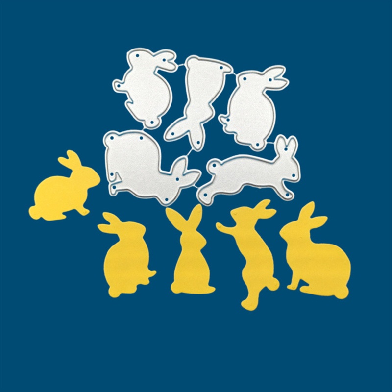 Khuôn Cắt Giấy 5 Trong 1 Hình Thỏ Phục Sinh