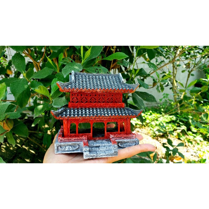 MÔ HÌNH NHÀ, CHÙA TIỂU CẢNH, TRANG TRÍ NON BỘ, BỂ CÁ, TIỂU CẢNH... Nhà 2 tầng size lớn