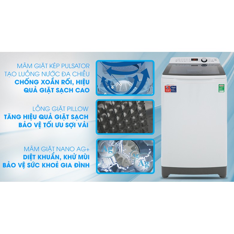 Máy giặt Aqua 10 Kg AQW-FR100ET W (Miễn phí giao tại HN-ngoài tỉnh liên hệ shop)