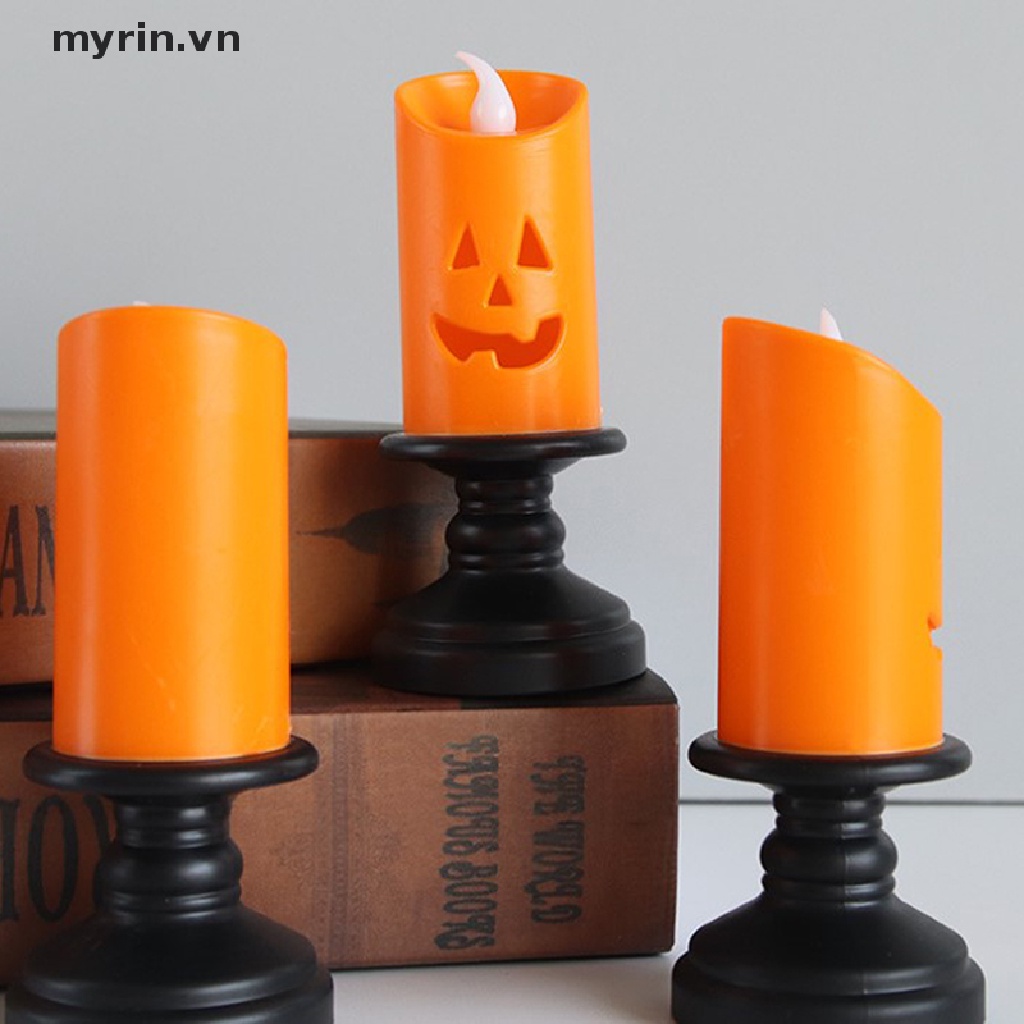 Nến Đèn LED Hình Quả Bí Ngô Trang Trí Halloween