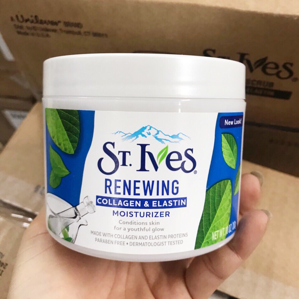 Kem Dưỡng Ẩm St.Ives Renewing Collagen & Elastin Facial Moisturizer Tối Ưu 283g - USA Chính Hãng