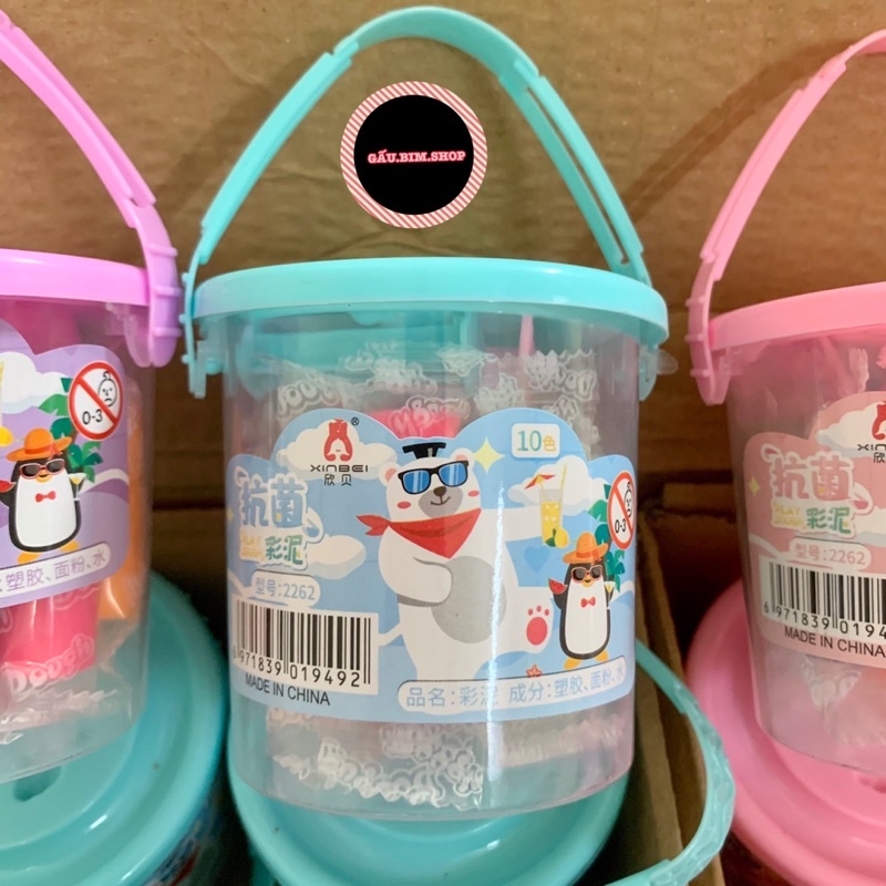 Xô Đất nặn mini cho bé 10 màu  (10 màu) 【ĐẤT NẶN XÔ】