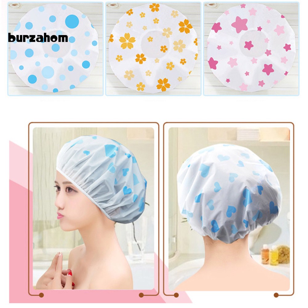 Mũ trùm tóc khi tắm in họa tiết hoa / đôi môi xinh xắn dành cho nữ