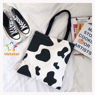 Túi Tote Vải BÒ SỮA LOANG Đựng Đồ Canvas - VIET_STAR