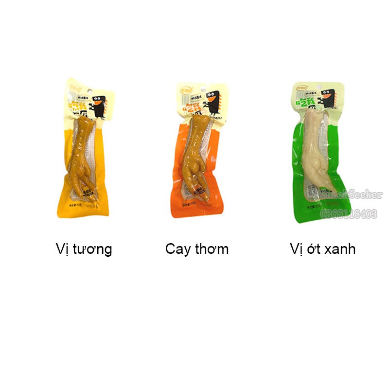 ( Mới ) Chân gà Cay Tứ Xuyên 3 vị siêu ngon gói 35gr - Chân gà cay 1 chiếc dai dai - Snackseeker - Đồ ăn vặt Trung Quốc | BigBuy360 - bigbuy360.vn