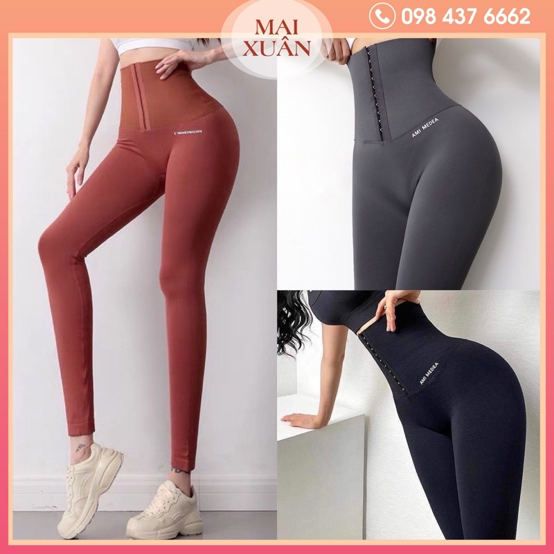 Quần Tập Gym Yoga Nữ Thiết Kế Gen Nịt Bụng Latex Cao Cấp, Thu Gọn Vòng Eo Nâng Mông