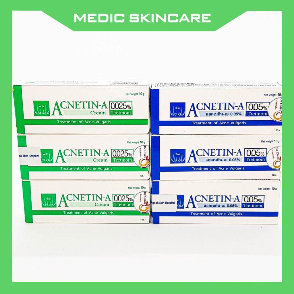 Acnetin A [CHÍNH HÃNG] Kem ngừa mụn chống lão hóa da Acnetin A 0.05% 10g