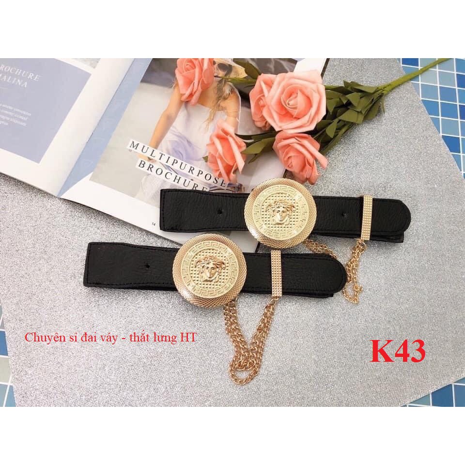 Đai váy belt V xích 4cm K43