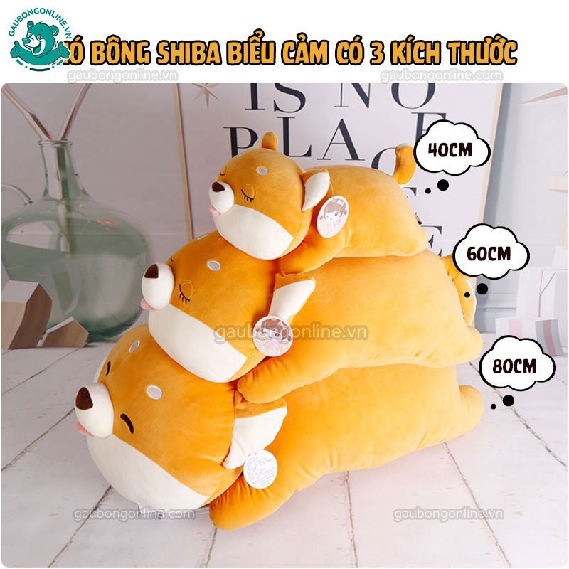 Gấu Bông Chó Shiba Biểu Cảm Chất Siêu Dễ Thương Mềm Mịn Cao Cấp