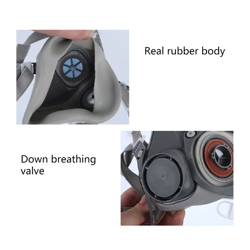Full Facemask Respirator Gas Mask Filter Dust Protective Facepiece  For Paint