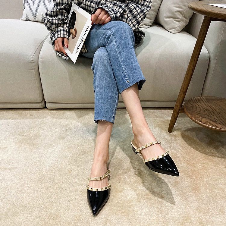 Dép đế thấp mũi nhọn thời trang dành cho nữ