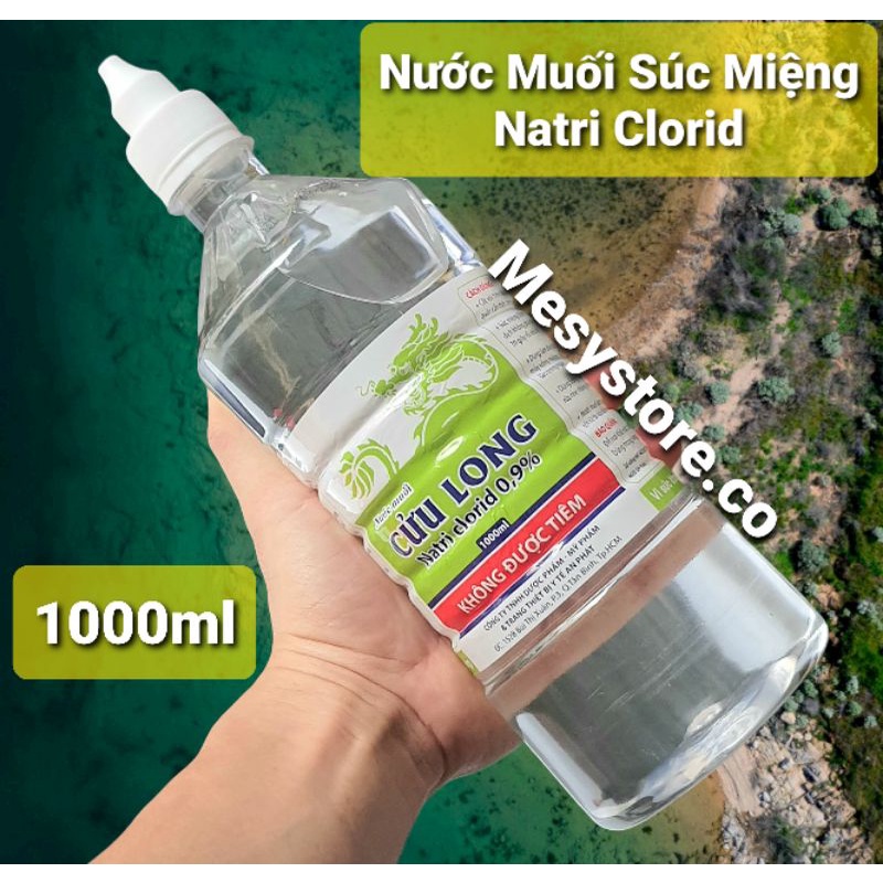 Nước Muối Súc Miệng Natri Clorid 0.9% 1000ml Cửu Long