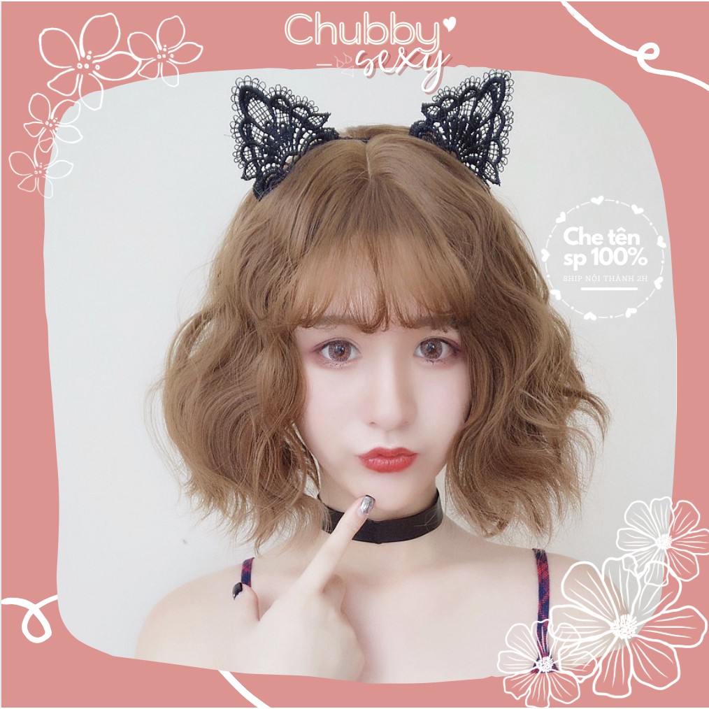 Bờm Tóc Ren Tai Mèo Cosplay Sexy - Bờm tóc cute dễ thương siêu quyến rũ Black Cat - PK11 - Chubby.Sexy