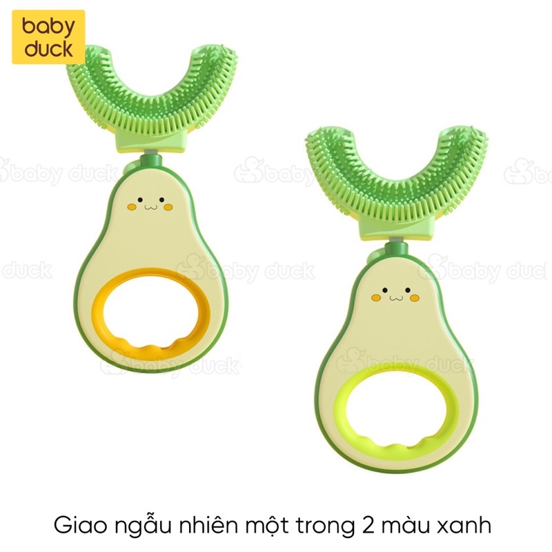 Bàn chải chữ u siêu cao cấp 2000 sợi lông chải hình quả bơ và sư tử