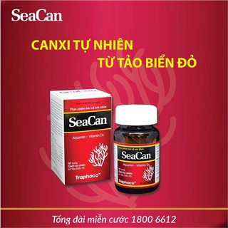 Seacan - bổ sung calci tự nhiên từ tảo biển đỏ - lọ 60 viên