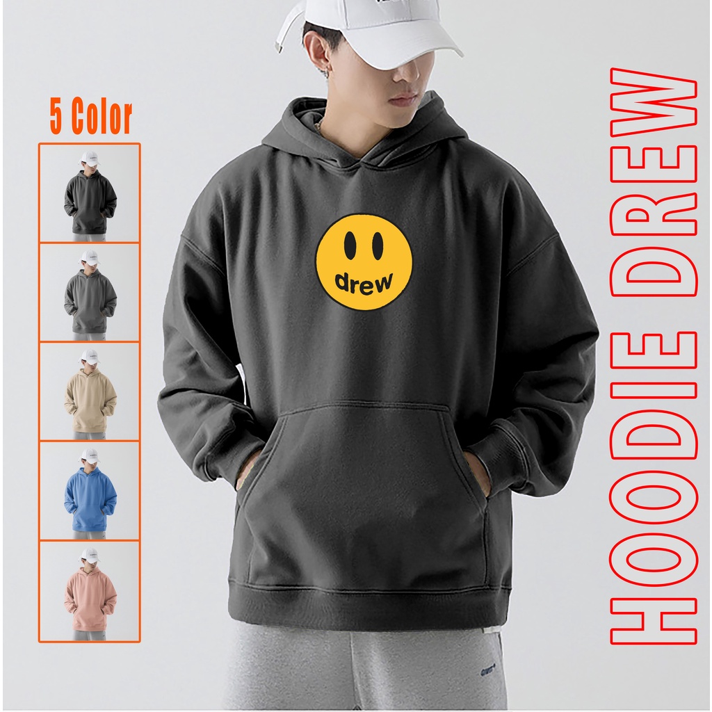 Áo hoodie drew nam nữ - áo mũ hoodie nỉ thu đông phong cách ulzzang nhiều màu chất nỉ bông dày đẹp HD3