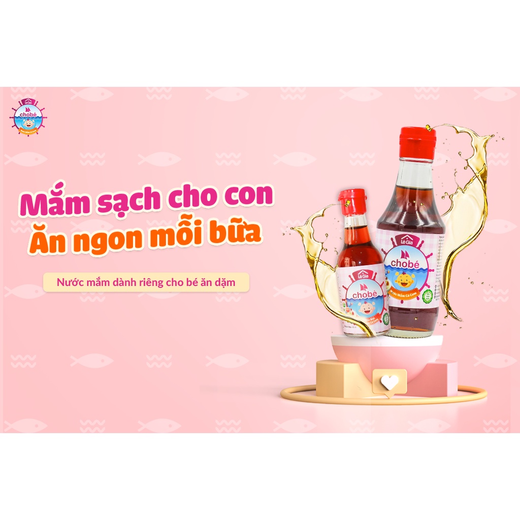 Nước mắm cho bé Lê Gia chai thủy tinh 60ml và 200ml