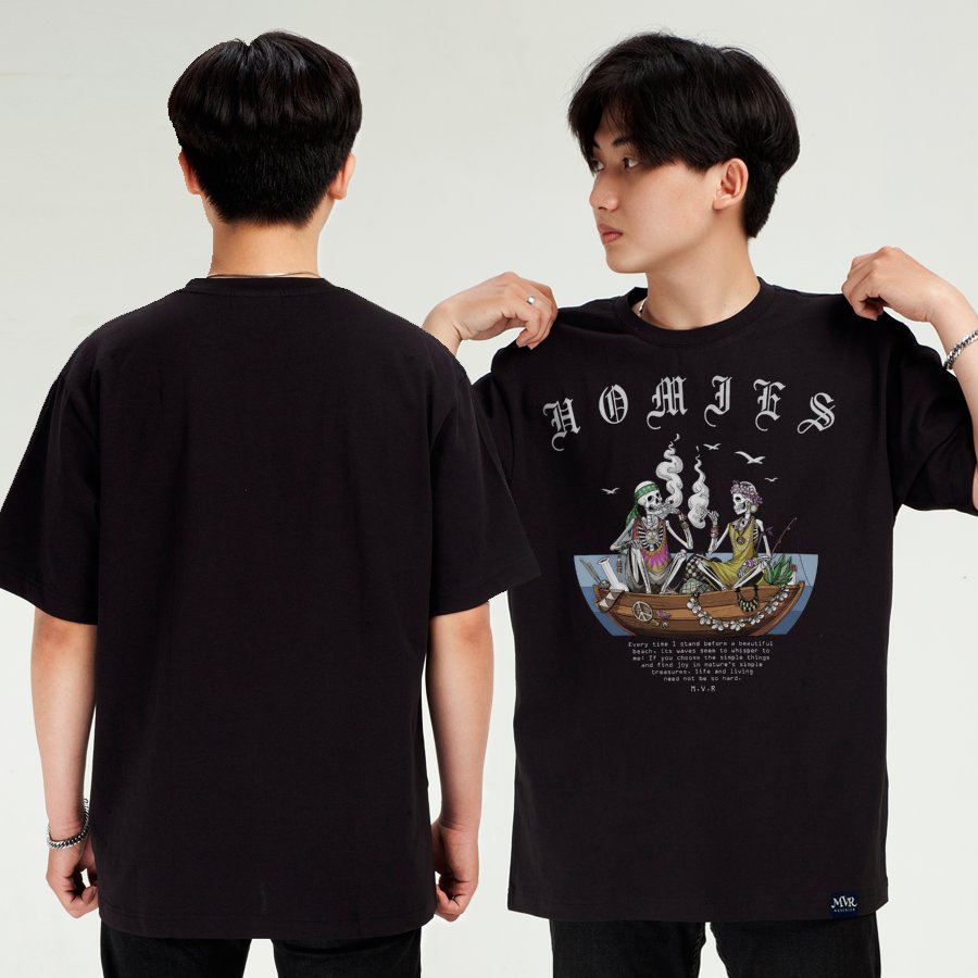 Áo thun đẹp nam nữ Homies form rộng tay lỡ unisex áo phông mùa hè hình Chill du lịch biển local brand MVR TT8006