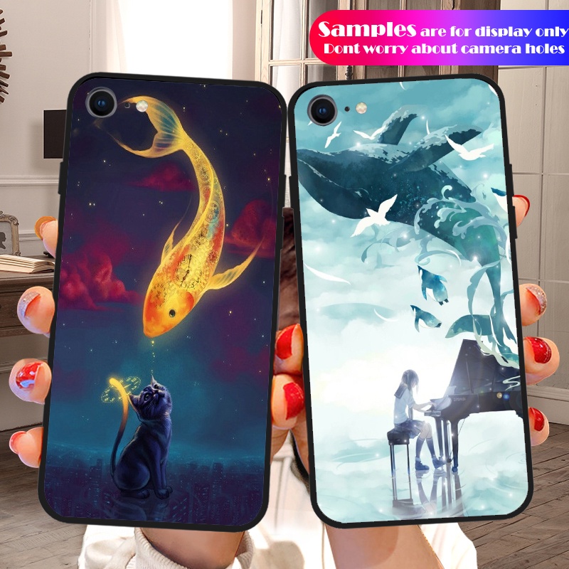 Ốp điện thoại mềm in họa tiết sống động có giá đỡ dạng vòng tròn dành cho 6.0 inch SONY Xperia XA1 Ultra/G3212/G3221/G3226