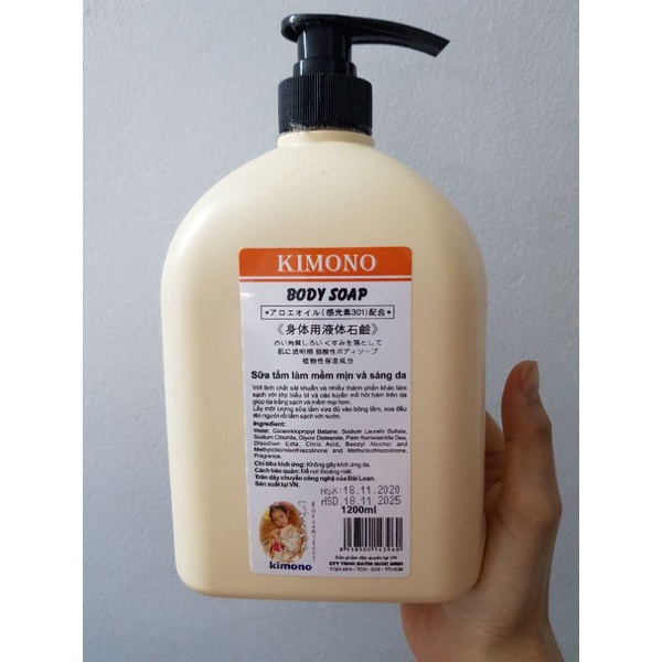 Sữa tắm trắng da Kimono 1200ml