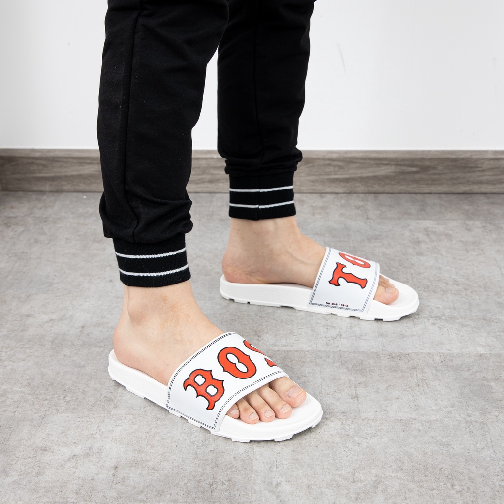 Dép MWC 7681 - Dép Nam Quai Ngang Phối Chữ Thời Trang, Dép Nam Kiểu Dáng Đẹp Chất Liệu Mềm, Đi Êm Chân, Mẫu Mới, Giá Tốt