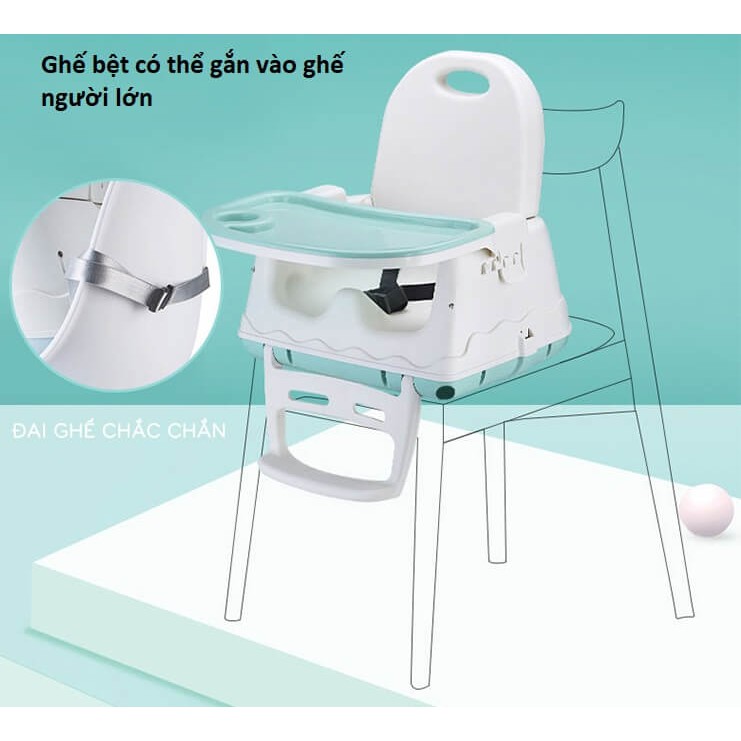 [Mã 267FMCGSALE giảm 8% đơn 500K] [Haobaby Shop] Ghế Ăn Dặm UMOO cho bé, có bánh xe, đa năng gấp gọn, Chính Hãng UMOO