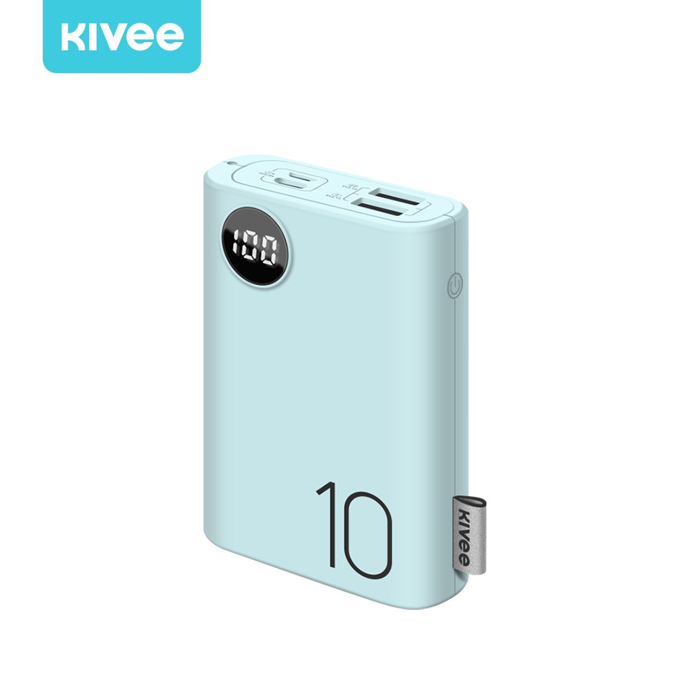 Sạc dự phòng KIVEE PF23P 10000mAh Macaron tích hợp 4 cổng sạc + đèn LED hiển thị nguồn cho iPhone Huawei Samsung Xiaomi