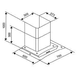 MÁY HÚT MÙI CANZY CZ-70TS - KÍNH CONG 700MM - HÀNG CHÍNH HÃNG - BẢO HÀNH 3 NĂM