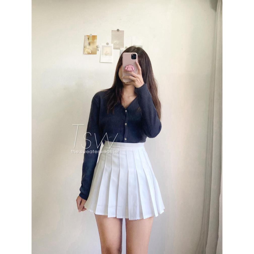 Chân váy xoè xếp ly tennis skirt  - chân váy ngắn xếp li xòe tennis skirt màu trắng, màu đen, màu nâu .  ྇  ྇