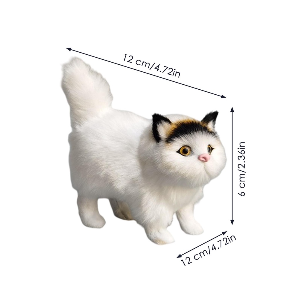Mèo Nhồi Bông Mềm Mại Sống Động Như Thật Dùng Trang Trí Nhà Cửa
