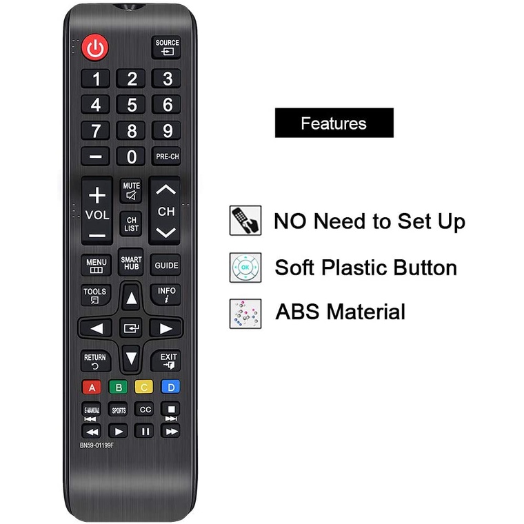 Điều Khiển Từ Xa Thay Thế BN59-01199F Cho TV Samsung UN58J5190BF UN32J5205 UN32J525DAF UN48J5201AF UN48J5200AF UN43JU640DF UN65JU6700 Un8Ju6700F Un65Ju630Df Un60D