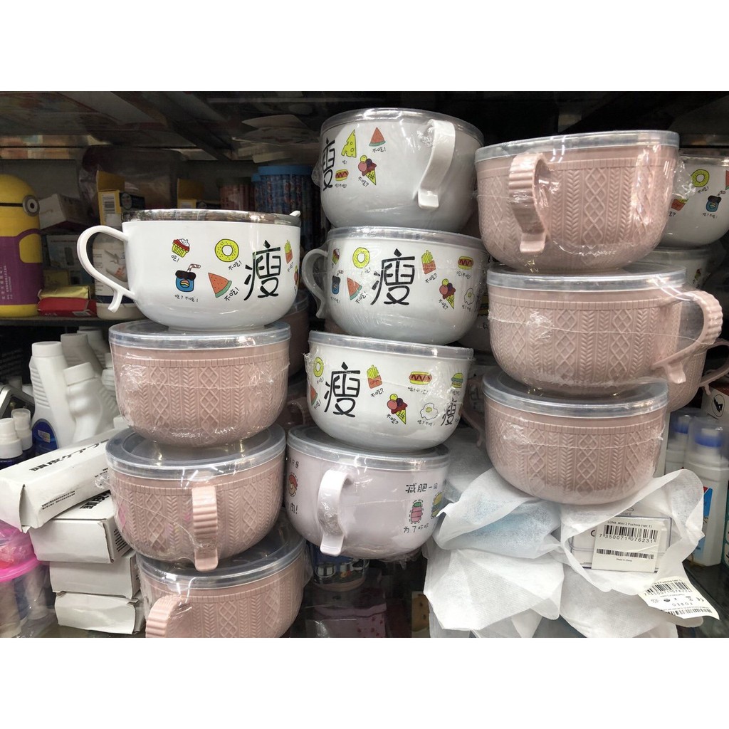 Ca mỳ lõi inox 2 lớp cách nhiệt, Bát ăn dặm lõi inox cách nhiệt