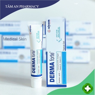 Derma forte gel 15g - ngừa mụn thâm, mụn trứng cá, mụn ẩn, mụn đầu đen - hàng chính hãng