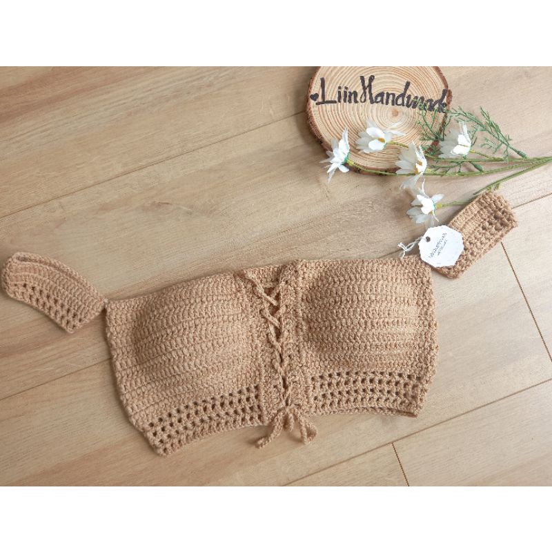 ÁO TRỄ VAI ĐAN DÂY NGỰC MÃ A01 CROCHET LIINHANDMADE