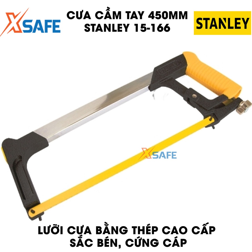 Cưa cầm tay STANLEY 15-166 450mm Cưa tay Stanley khung hợp kim nhôm nhẹ, bền, lưỡi cưa thép cứng cáp - chính hãng