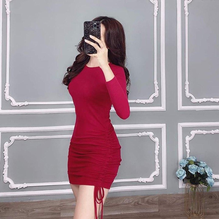 Đầm dự tiệc ღ FREESHIP ღ váy body xỏ ngón DAM0011