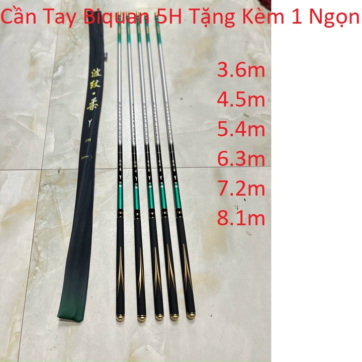 Cần Câu Tay Biquan 5H Tặng Kèm 1 Ngọn