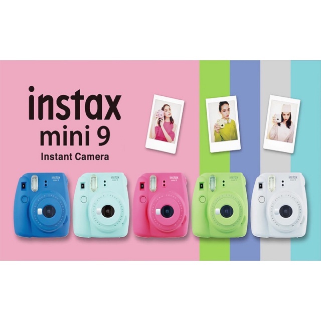 Máy chụp ảnh lấy liền Fujifilm Instax Mini 9, Tặng 10 film mini, bảo hành 12 tháng