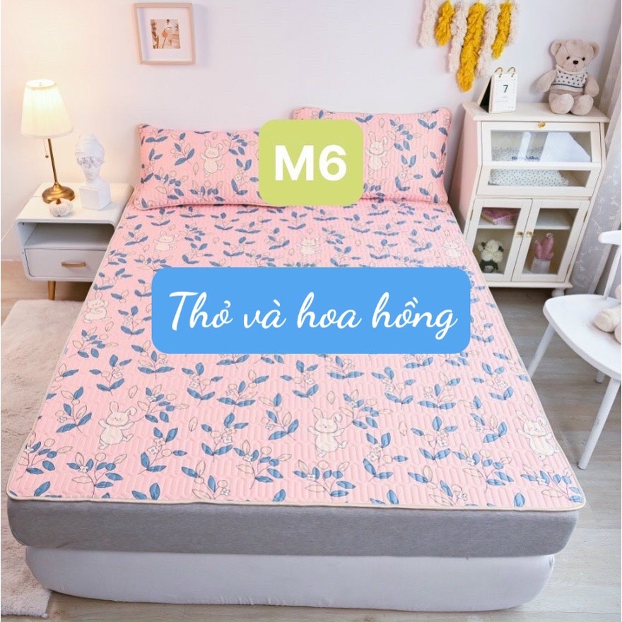CHIẾU ĐIỀU HÒA 5D TECEL LATEX,1M6/1M8/2M2 -MẪU -THỎ VÀ HOA HỒNG