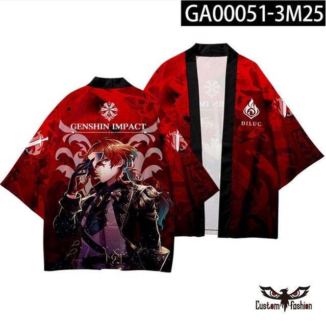 Áo Khoác Kimono Tay Ngắn Phong Cách Nhật Bản Cho Nam