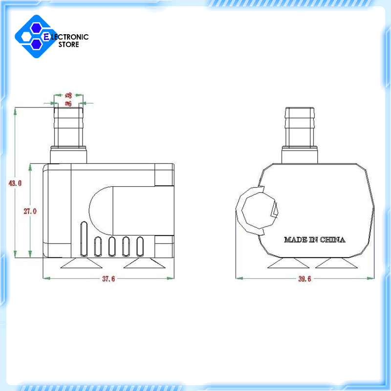 Máy Bơm Nước Không Chổi Than Mini 3w 12v Cho Bể Cá