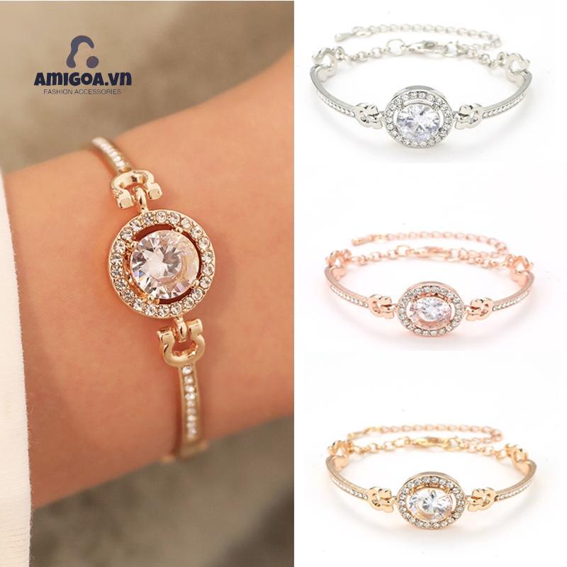 Vòng Tay Đính Đá zircon Đơn Giản Thời Trang Cho Nữ